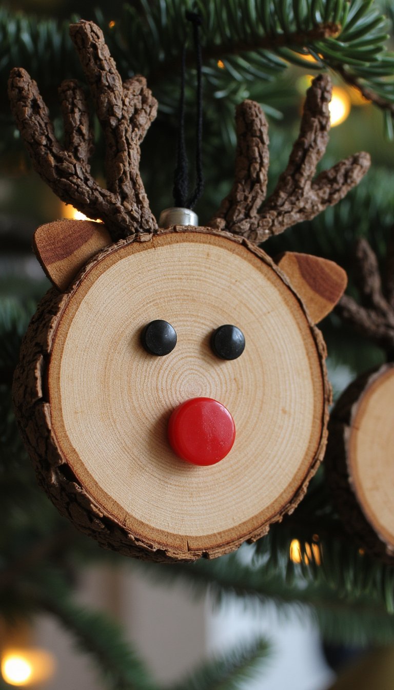 18. Wood Slice Rudolph