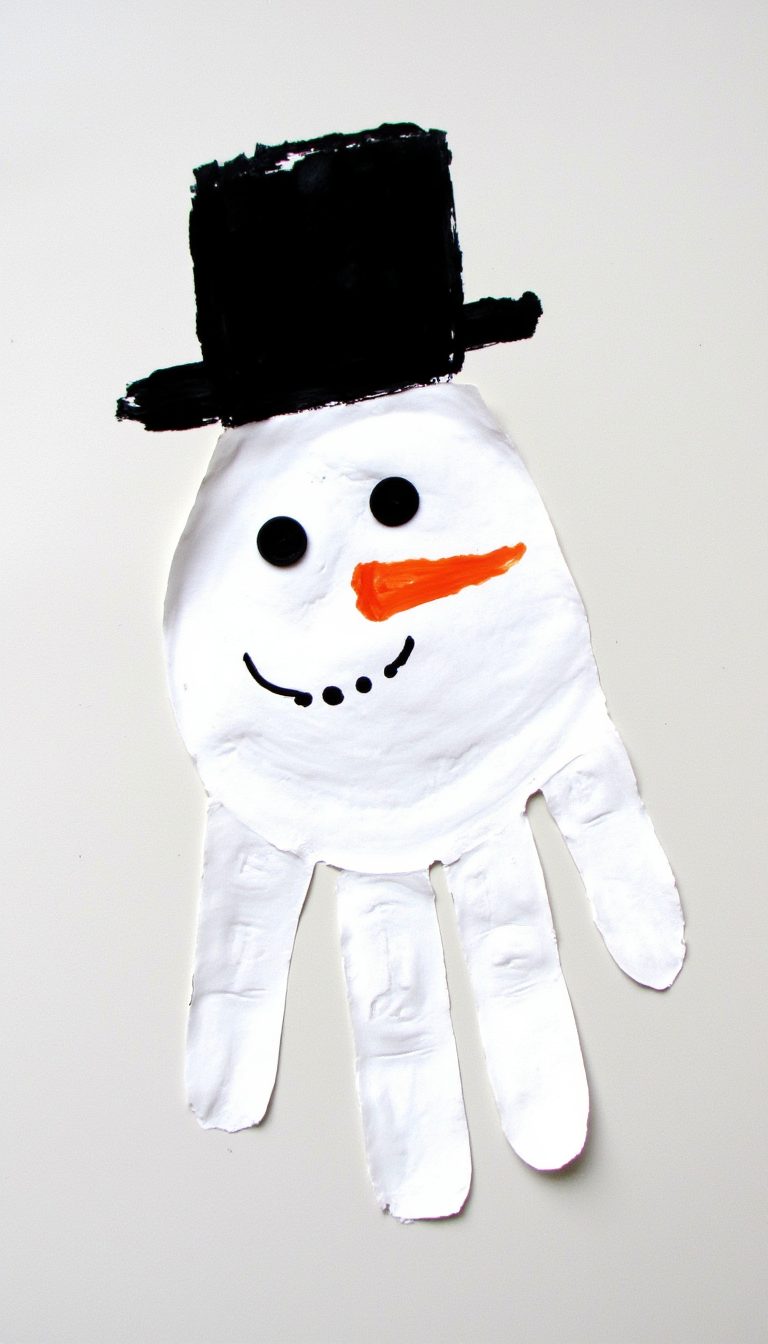 12. Frosty the Handprint Snowman