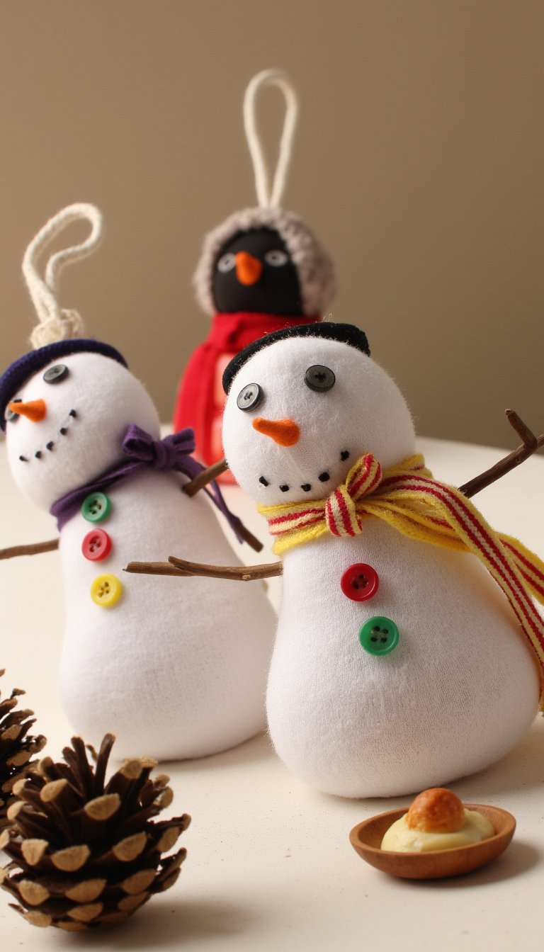 14. Sock Snowmen