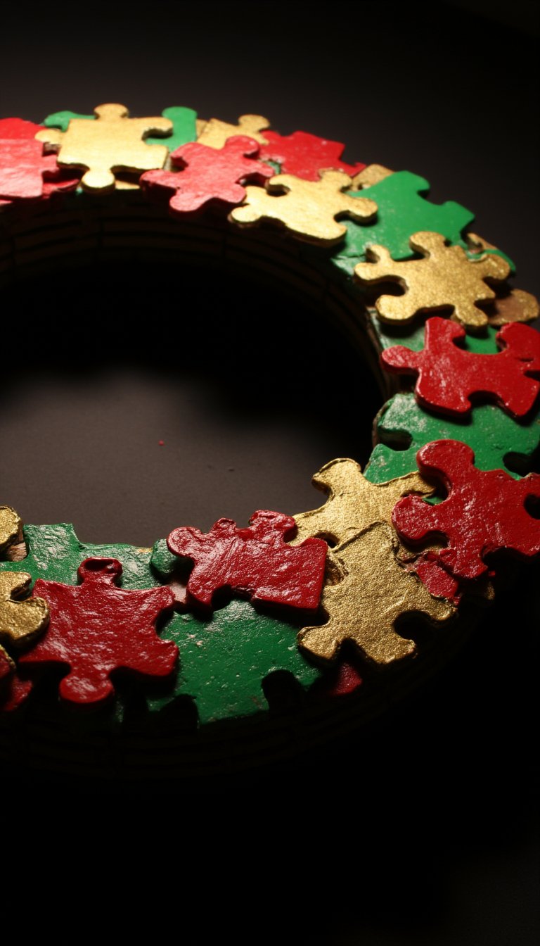 22. Puzzle Piece Wreath