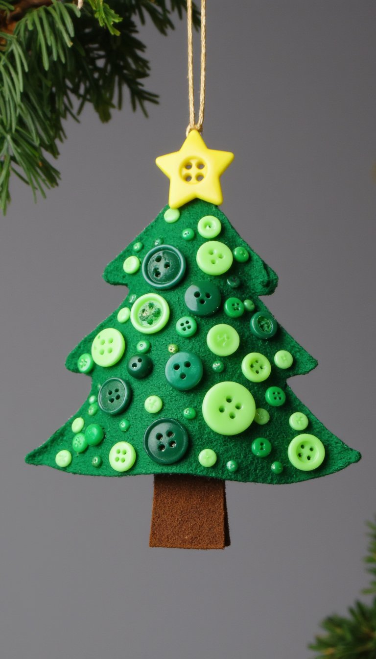 16. Button Christmas Trees