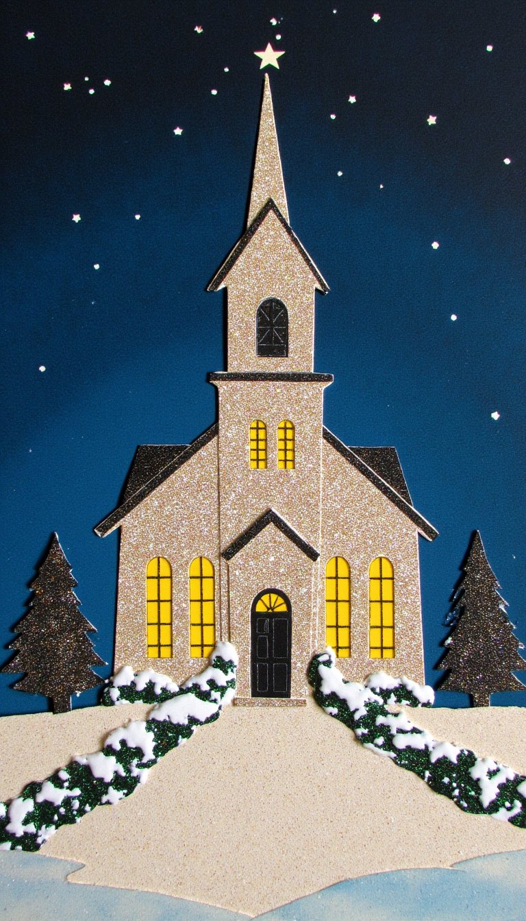 9. The Sparkling Church Silhouette