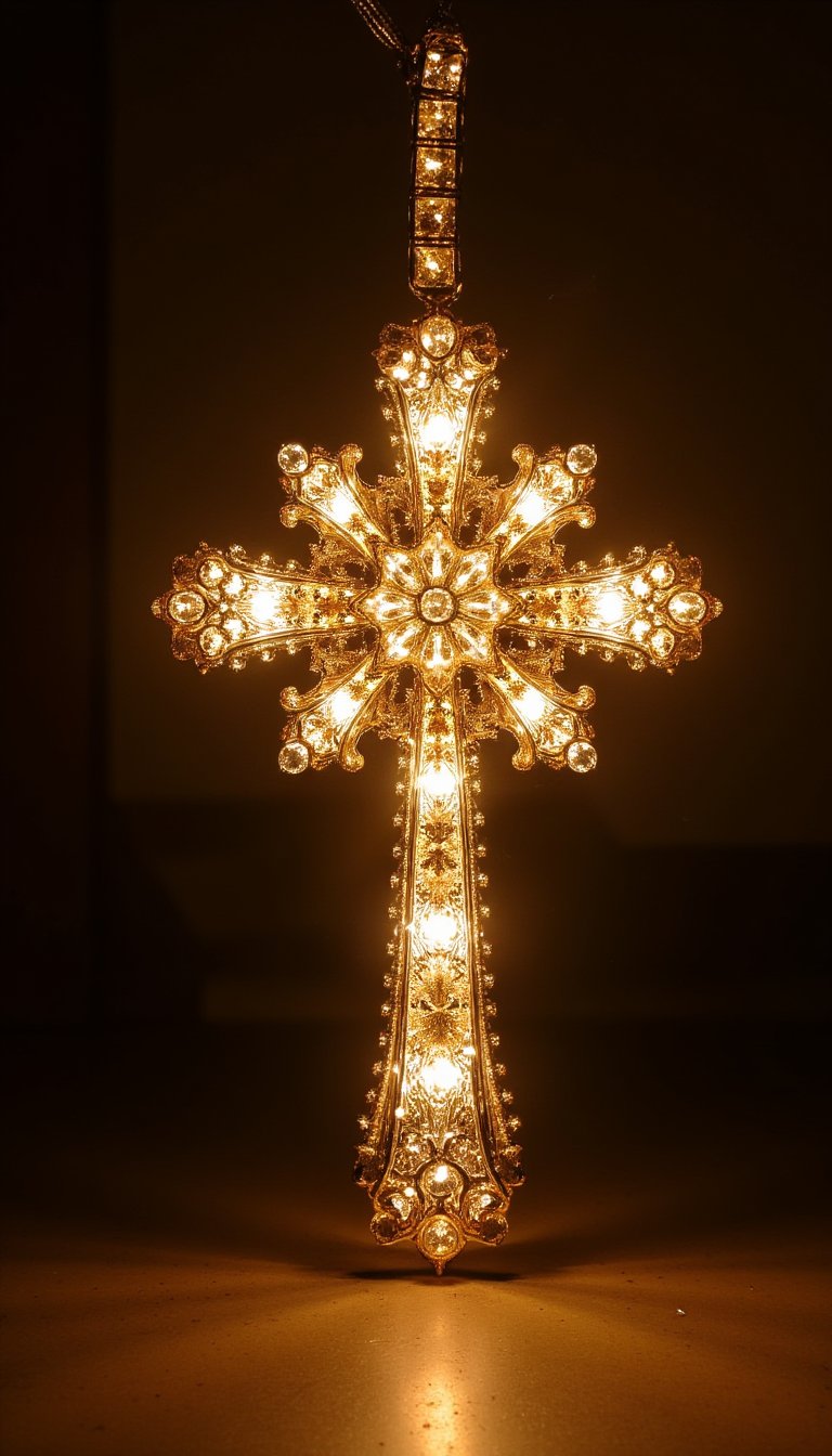3. A Radiant Cross Ornament