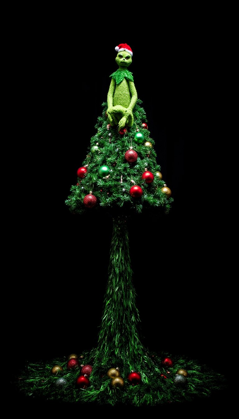 8. The Upside-Down Grinch Tree