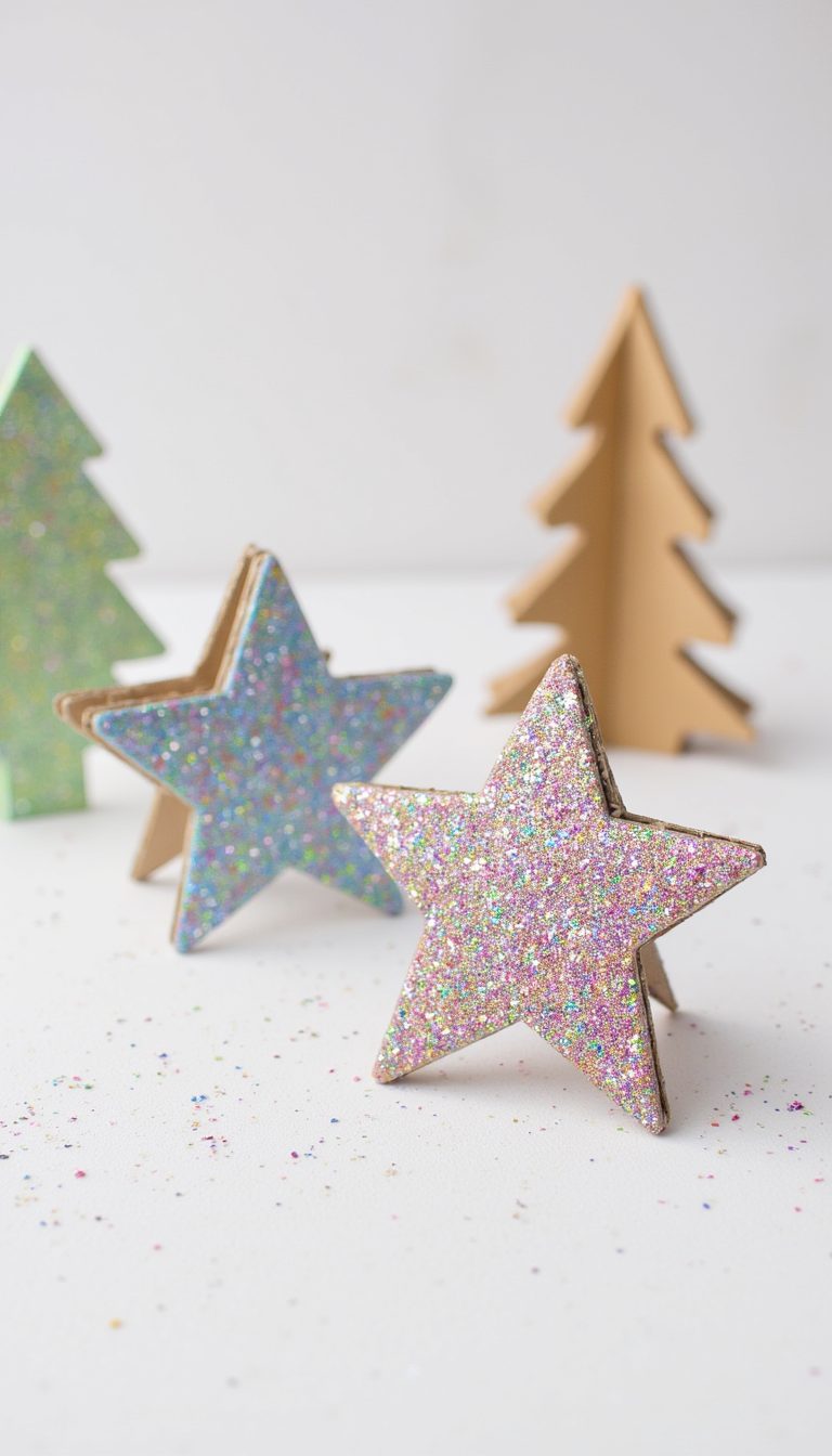 16. Glittery Cardboard Shapes