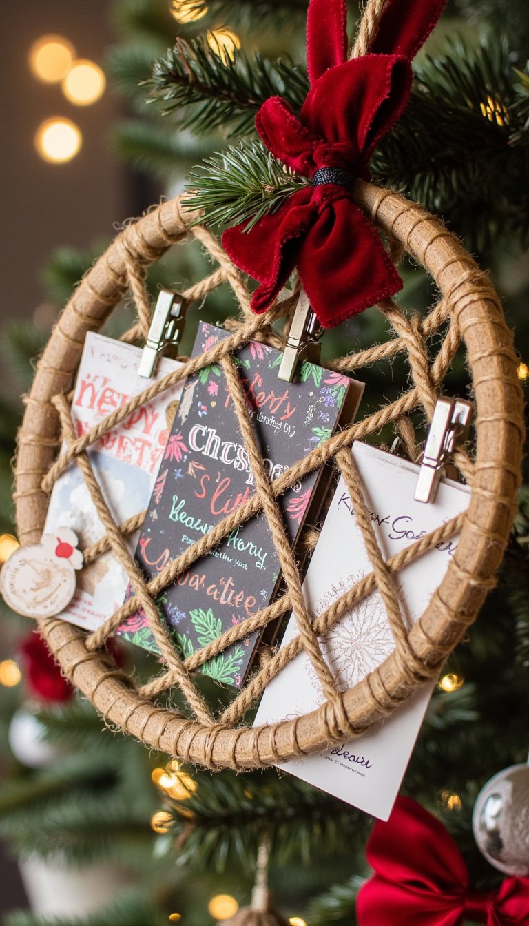 24. Paper Christmas Card Holder