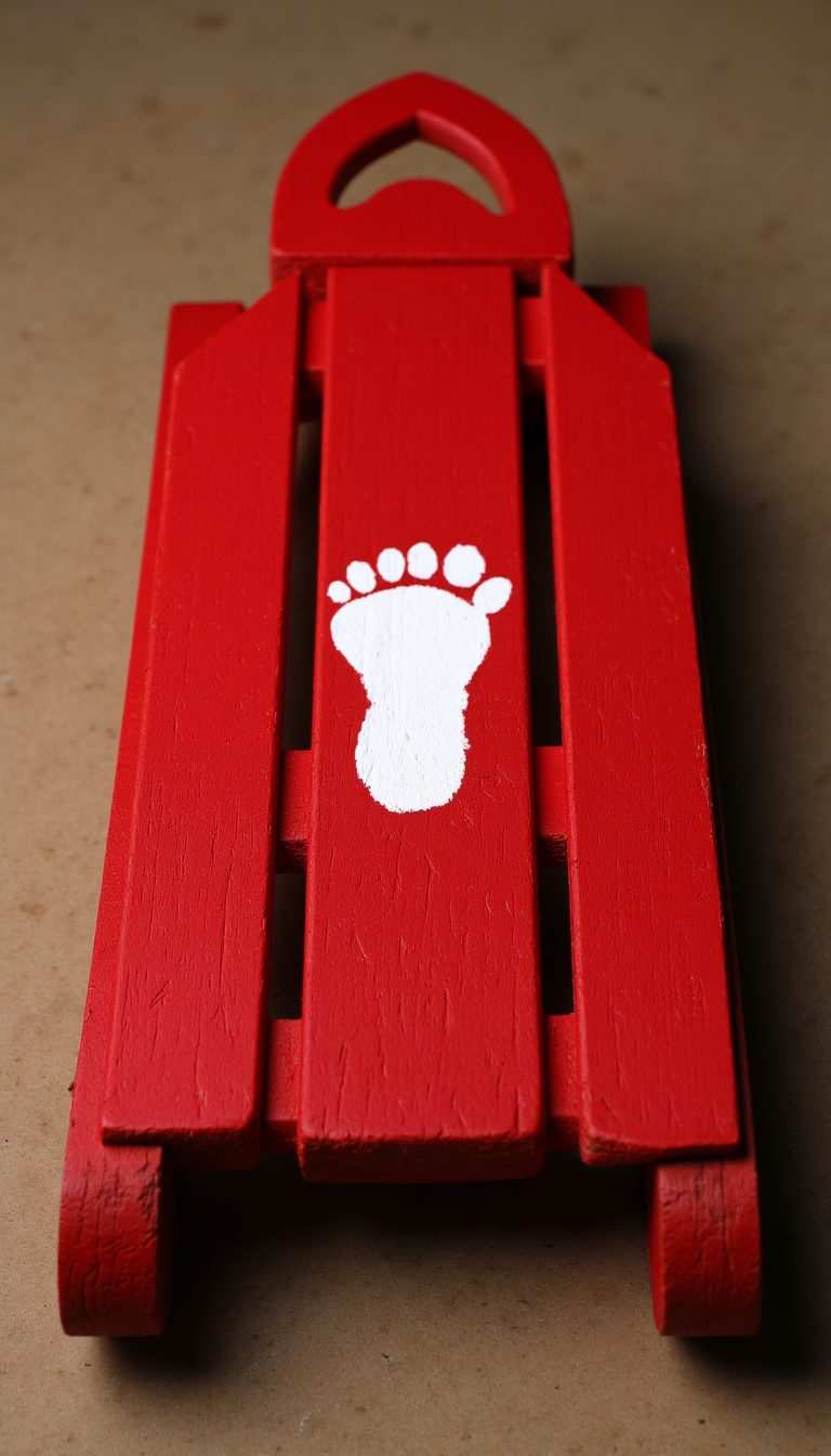 15. "Oh, What Fun!" Sled Decoration