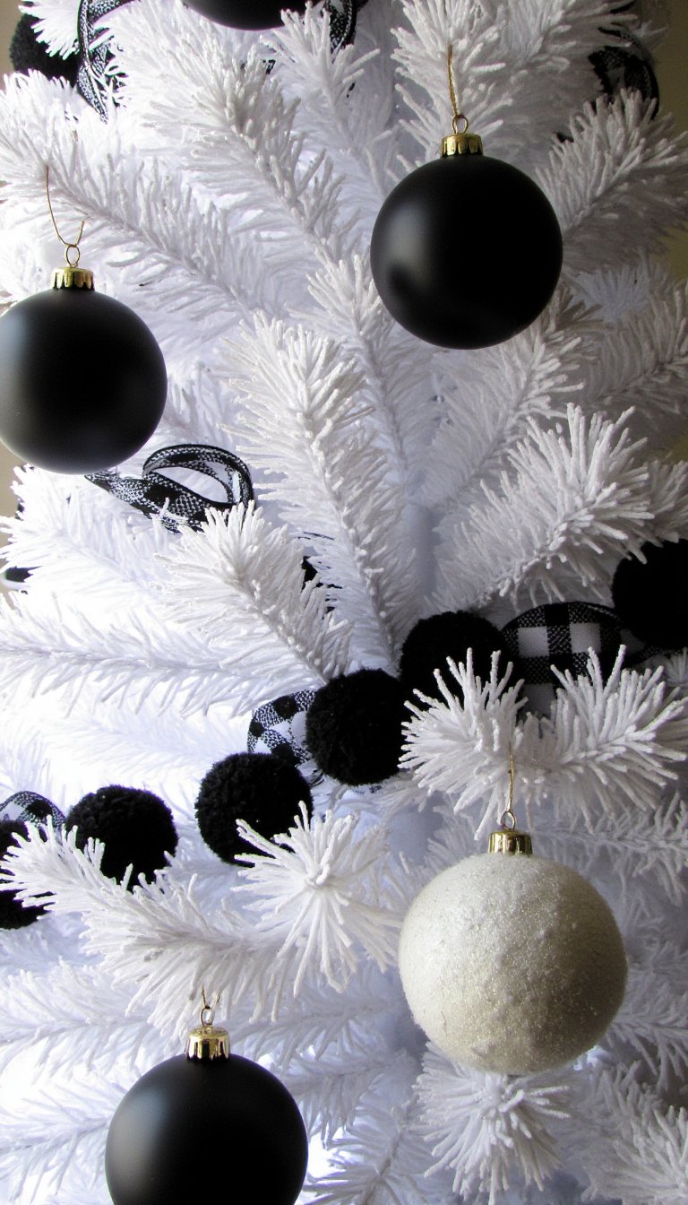 1. The Classic Black & White Statement Tree