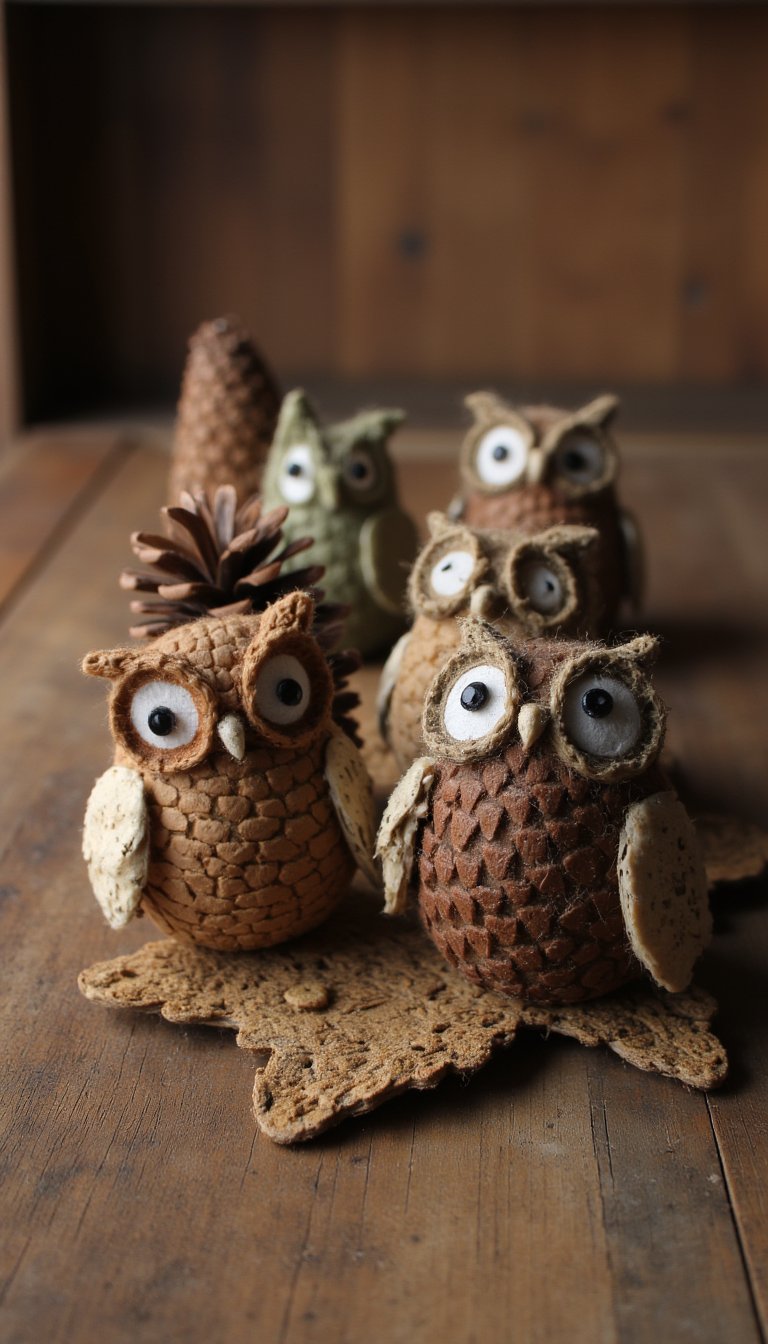 7. Pinecone Owls