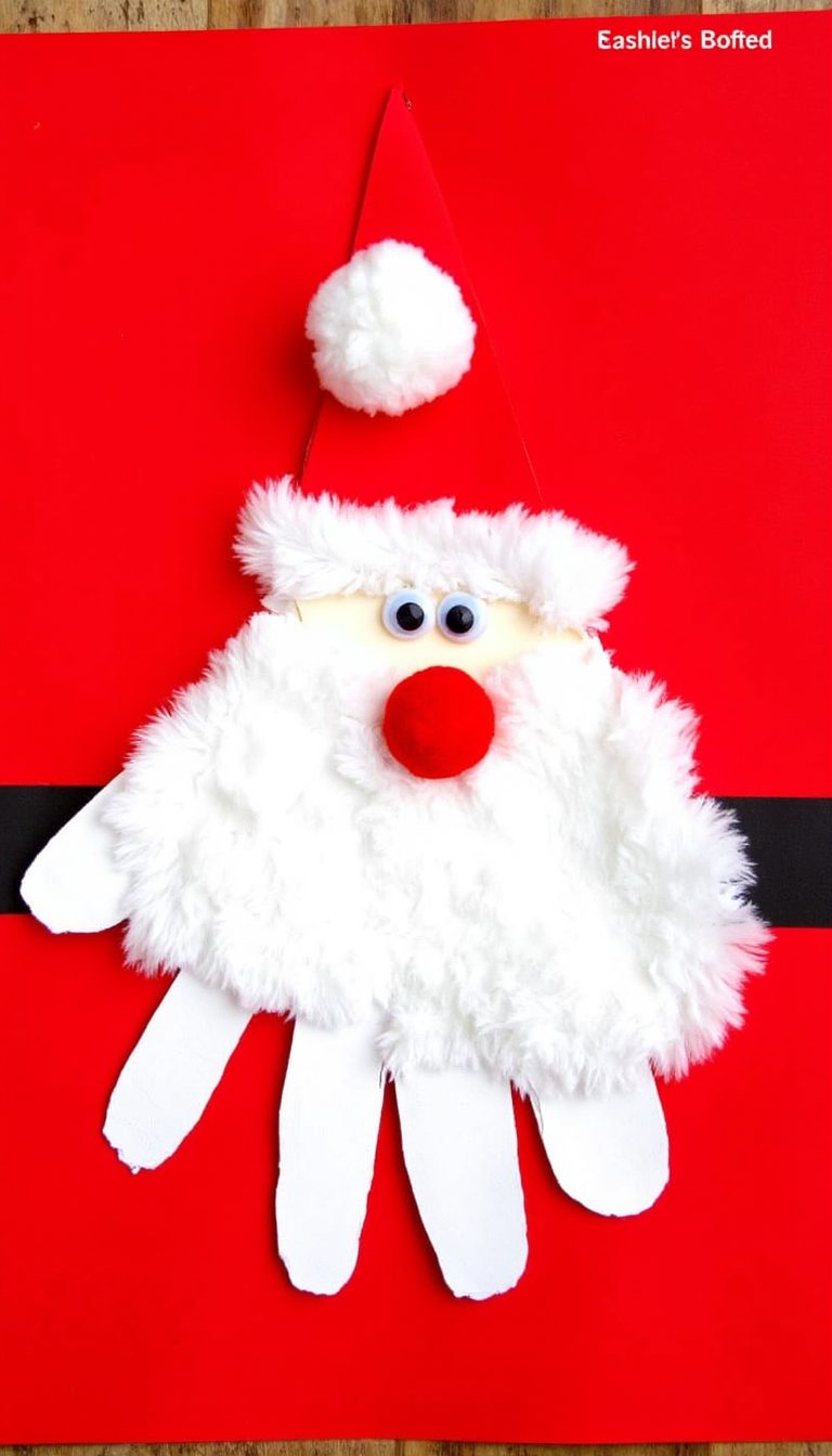 2. Jolly Handprint Santa Claus