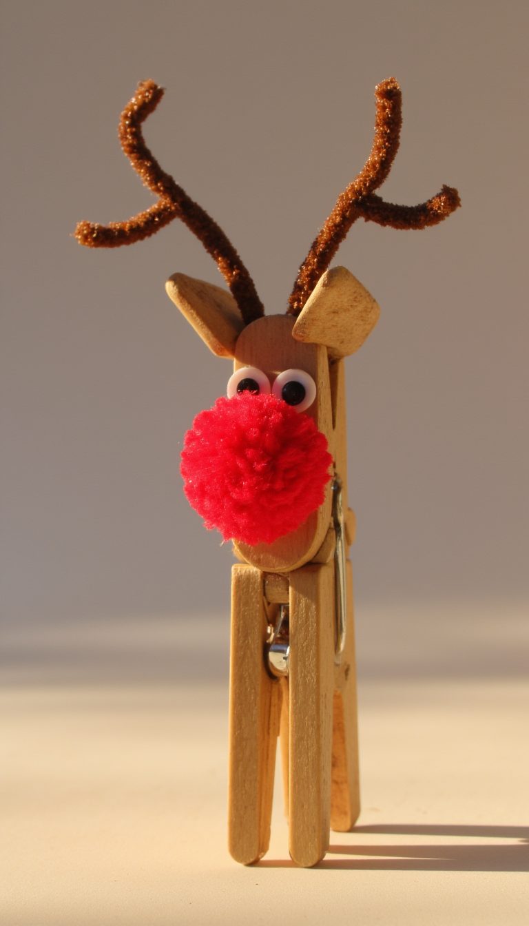 15. Clothespin Reindeer