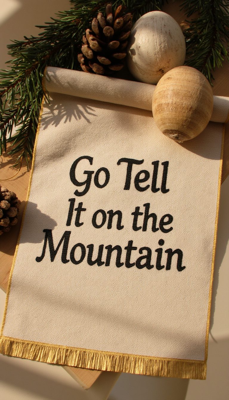13. "Go Tell It on the Mountain" Banner