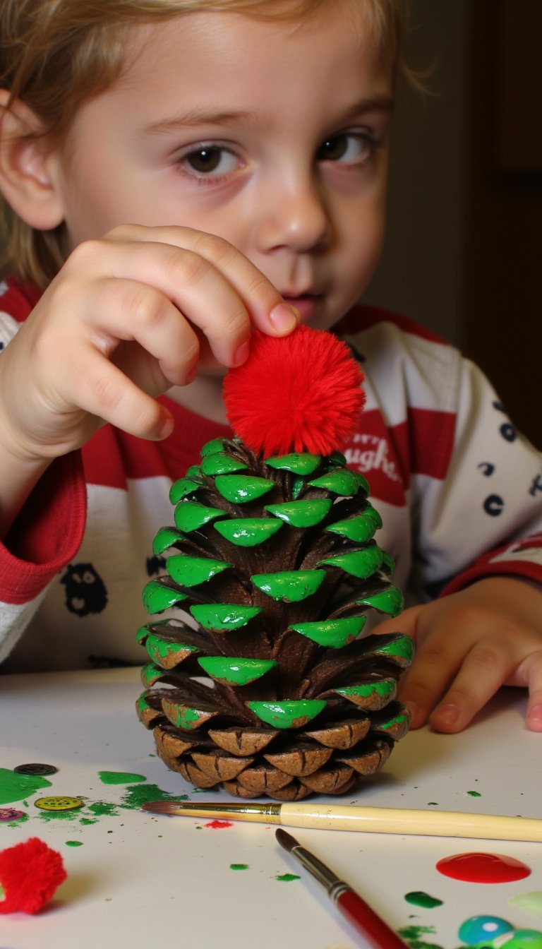 1. Pinecone Christmas Trees