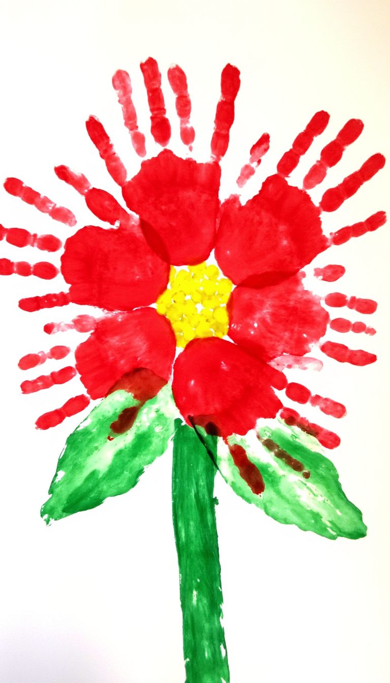 12. Festive Poinsettia Handprint