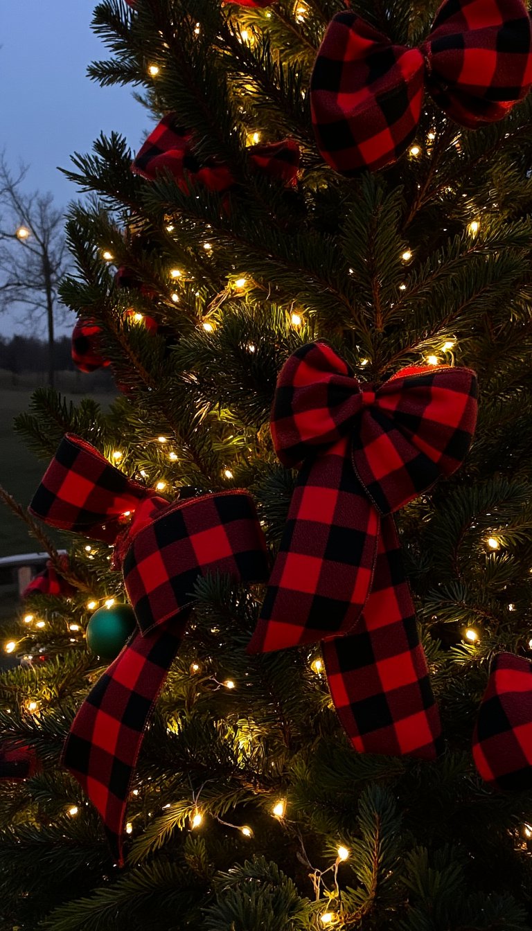 19. The Outdoor Buffalo Plaid Tree