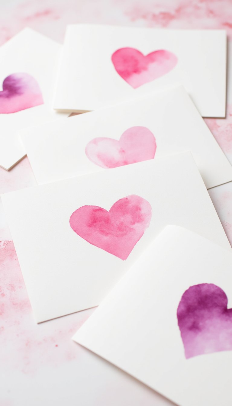 7. The Simple Gradient Wash Heart