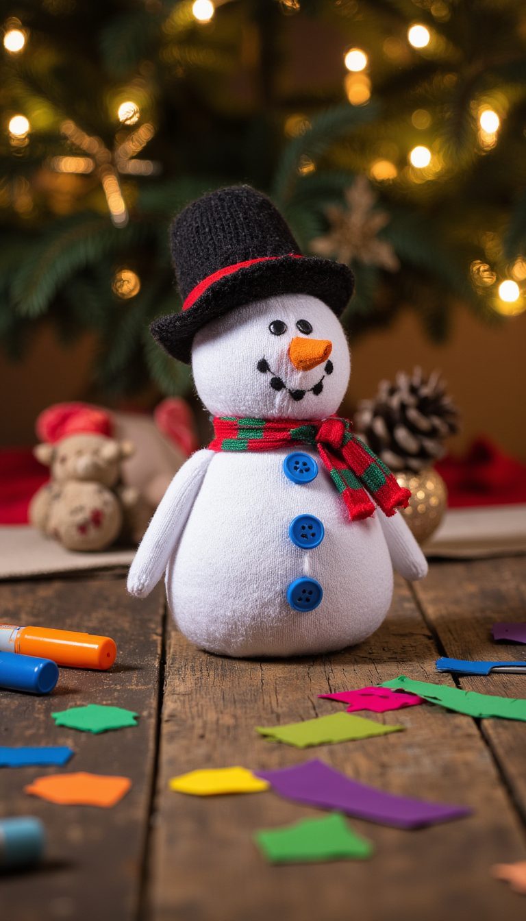 17. Sock Snowman Buddies