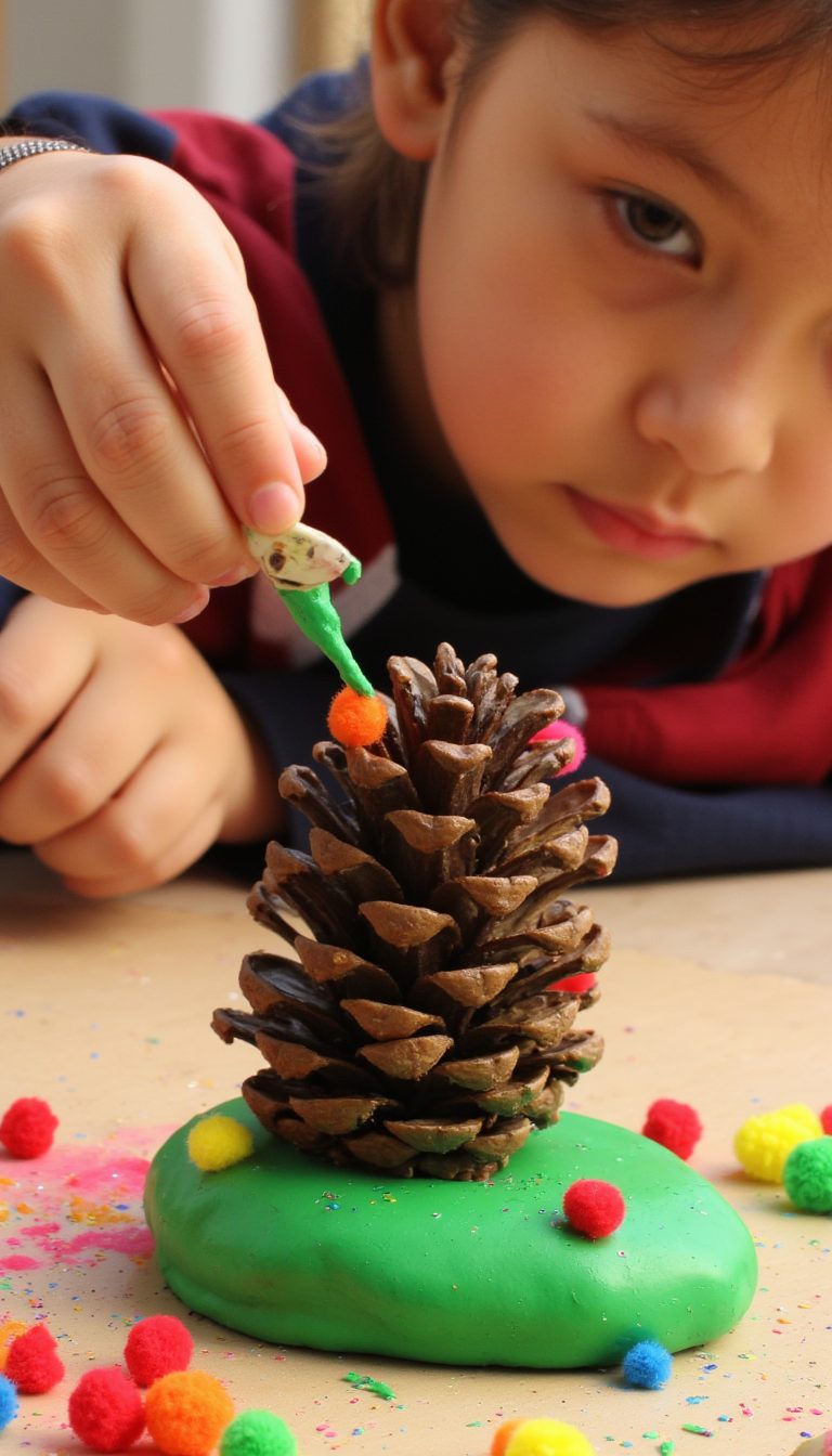 9. Pinecone Christmas Trees