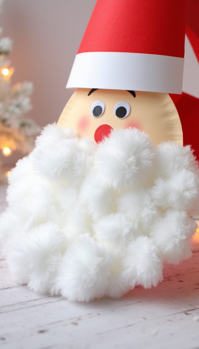 17. Paper Plate Santa Beard