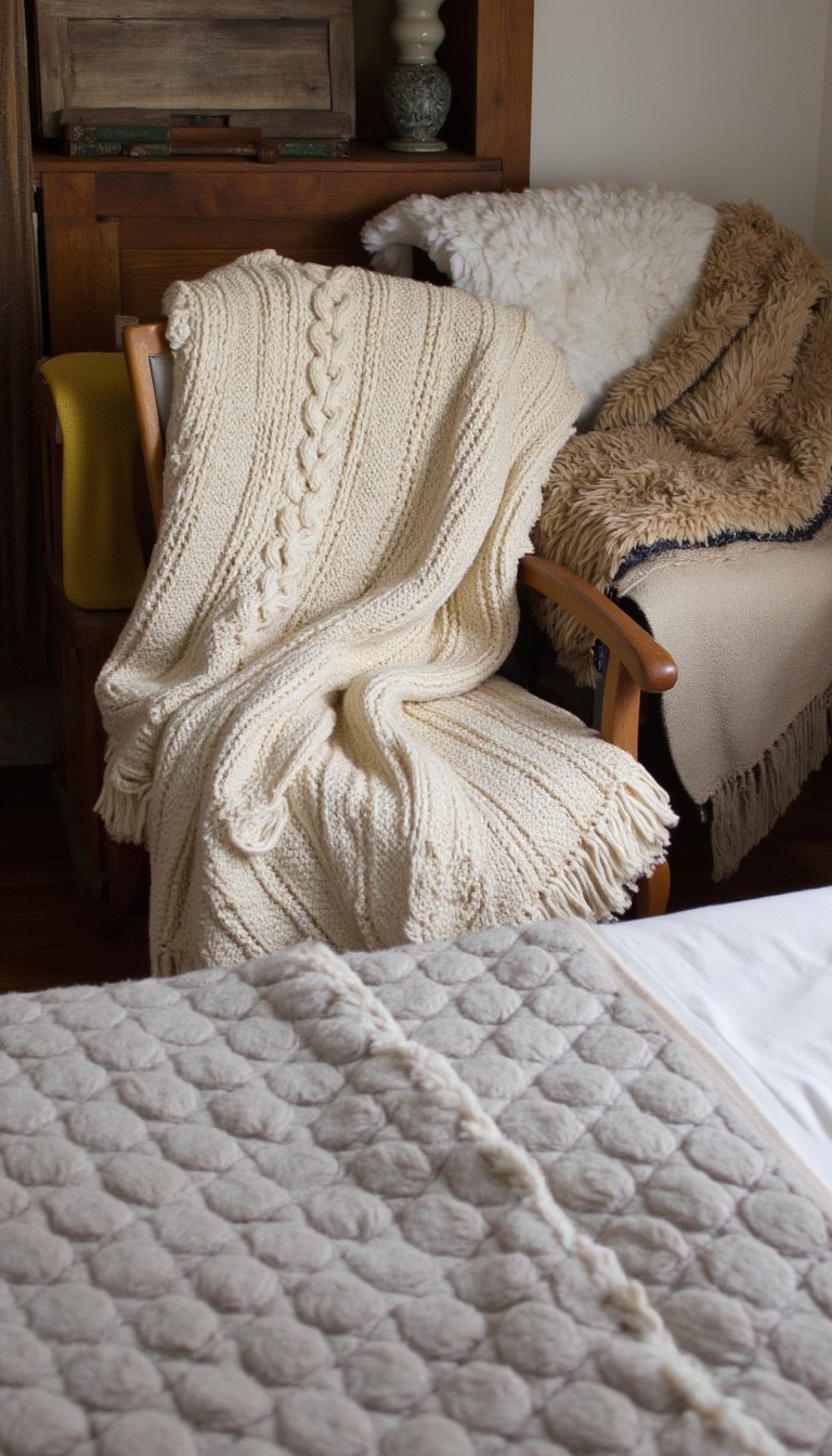 1. Layer Textured Throws on Everything