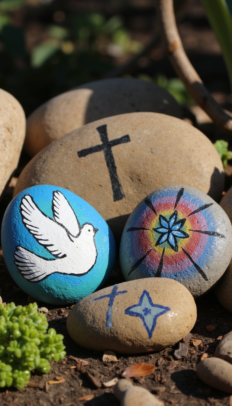 17. "Glory to God" Painted Rock Garden