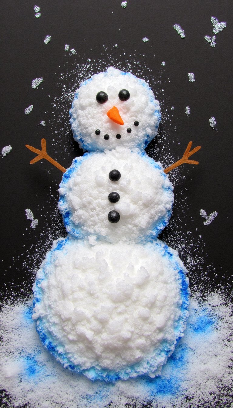25. Salt and Glue Snowman