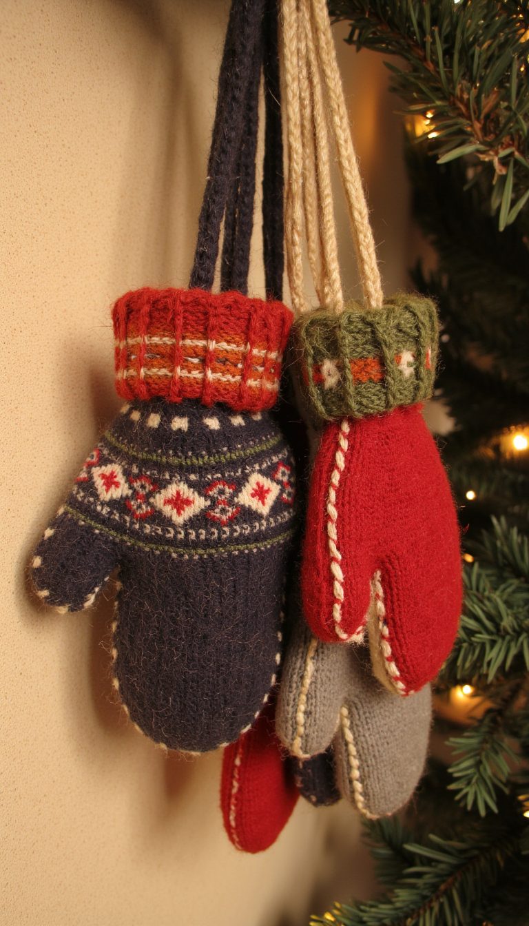 19. Mitten Ornaments from Old Sweaters