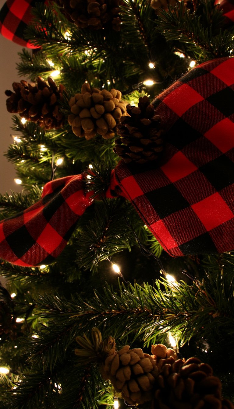 13. Plaid, Pinecones, and Twinkling Lights