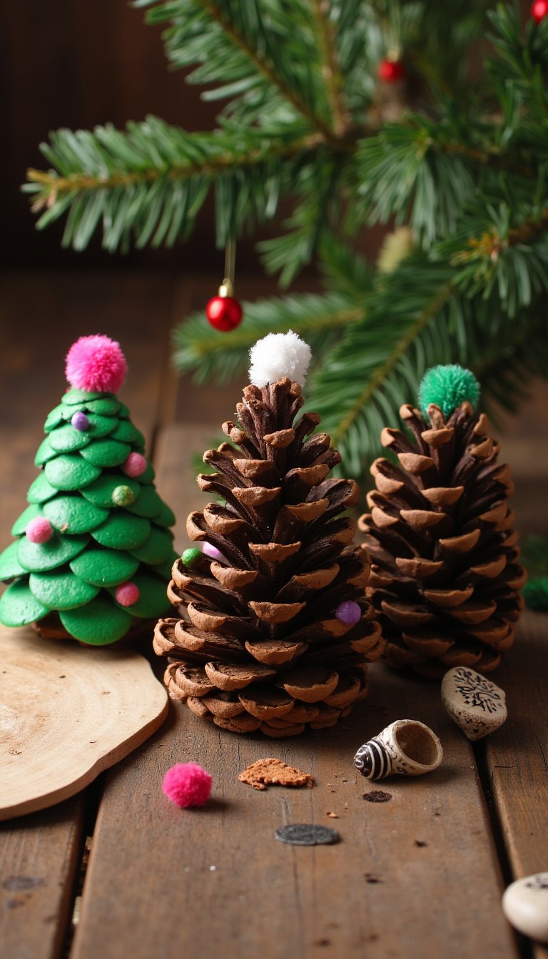 3. Pine Cone Christmas Trees