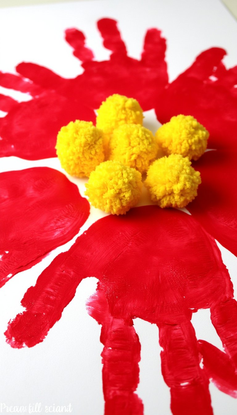 14. Handprint Poinsettia