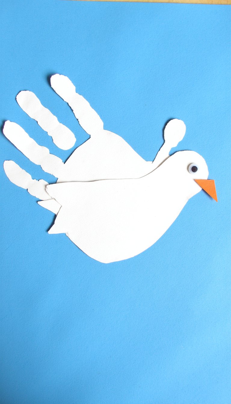 6. Peaceful Dove Handprint Art