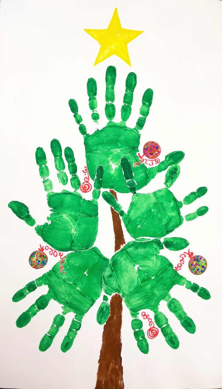 6. Handprint Christmas Tree