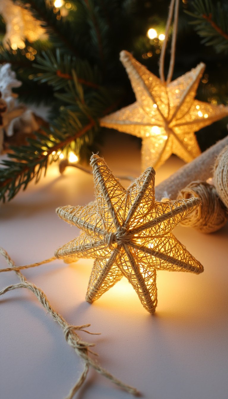 6. Himmeli Star Straw Ornaments