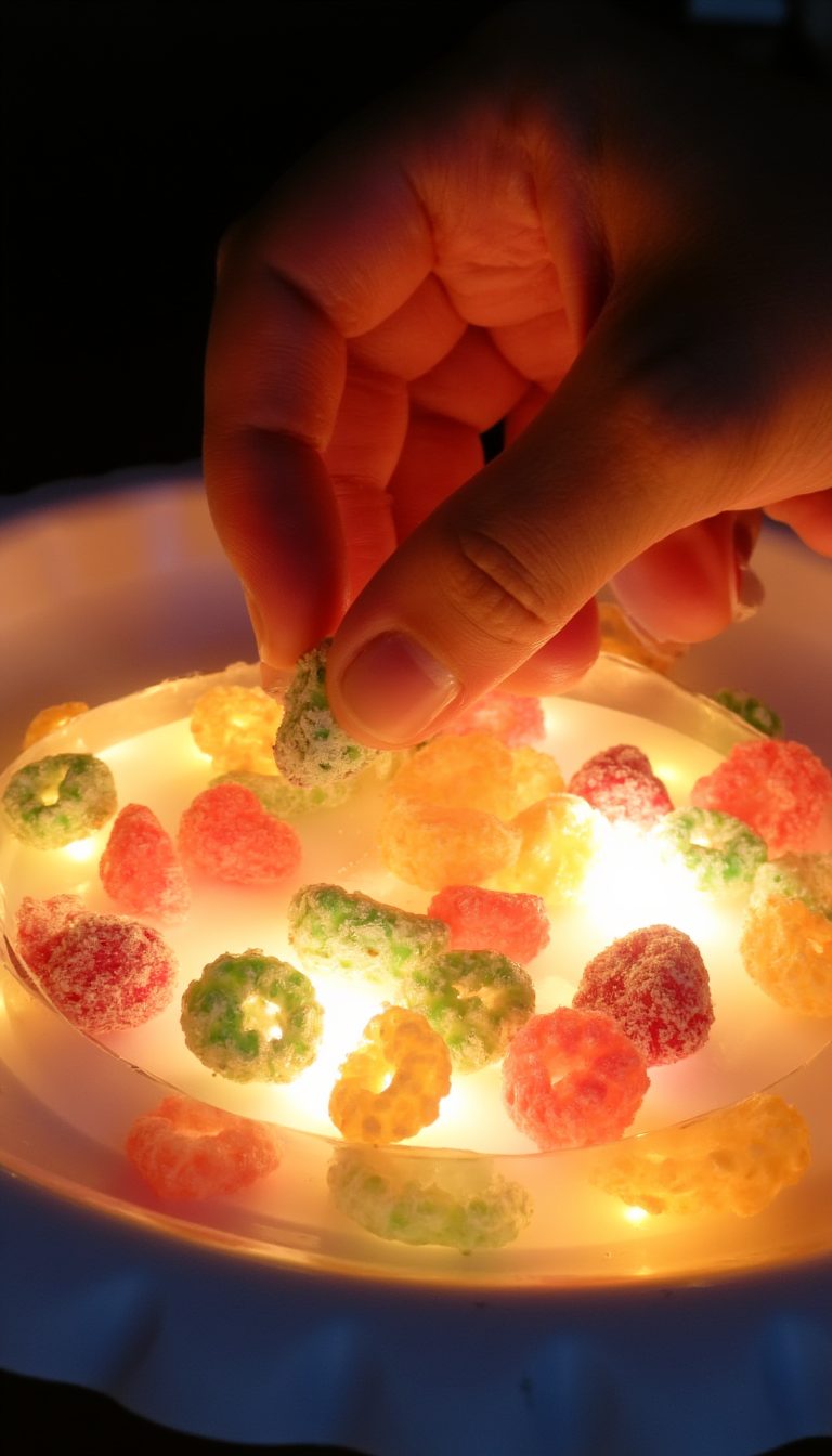 15. Fruity Cereal "Stained Glass" Window