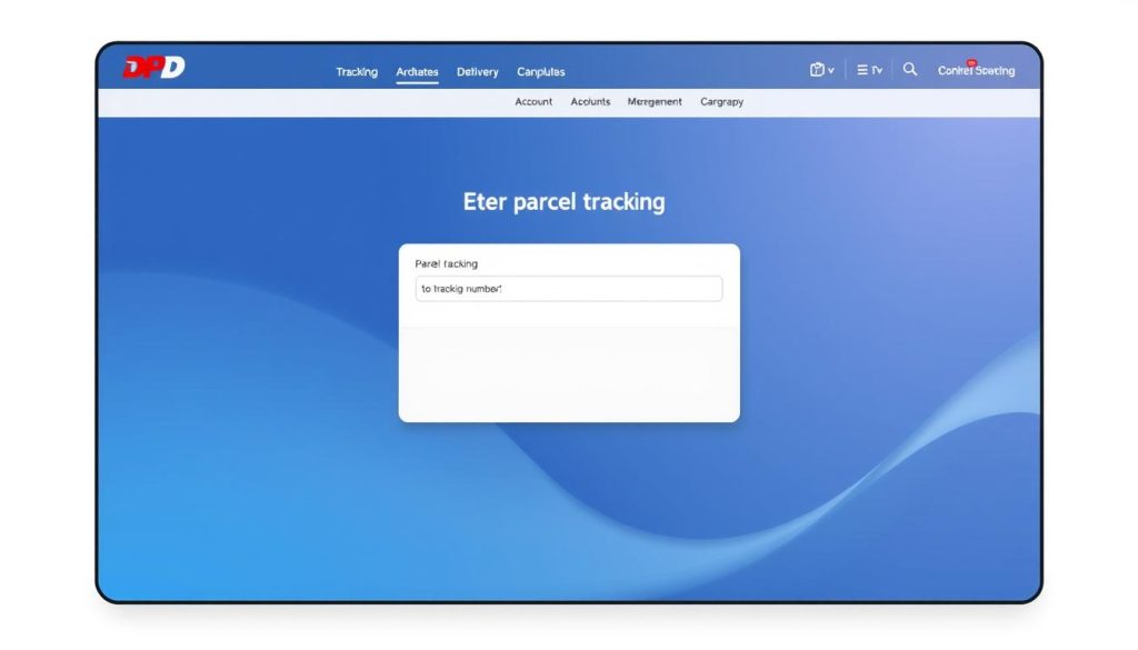 DPD Tracking Website Interface