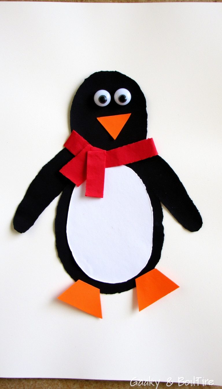 7. Penguin Handprint Card