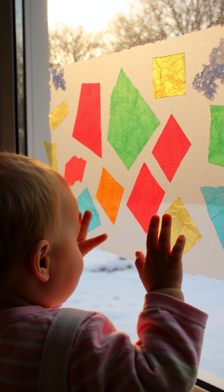 10. Contact Paper Stained Glass Window