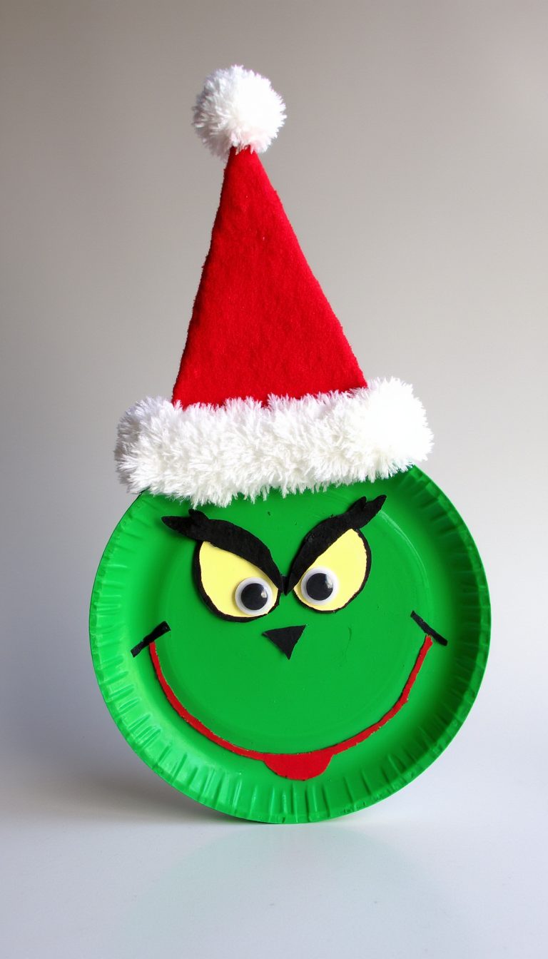 6. Paper Plate Grinch