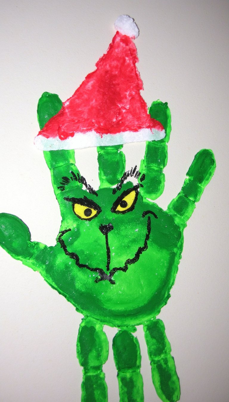 1. Grinch Handprint Card