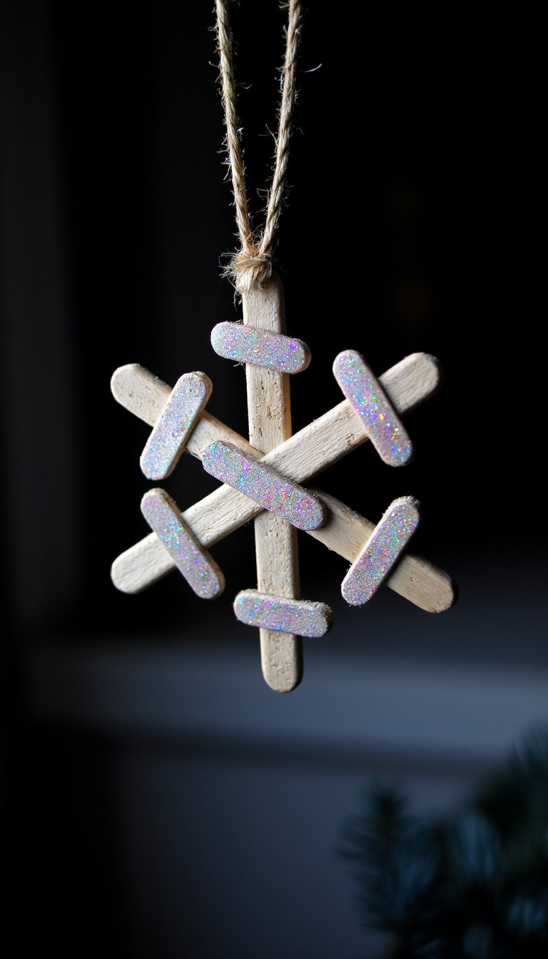 1. The Classic Rustic Snowflake