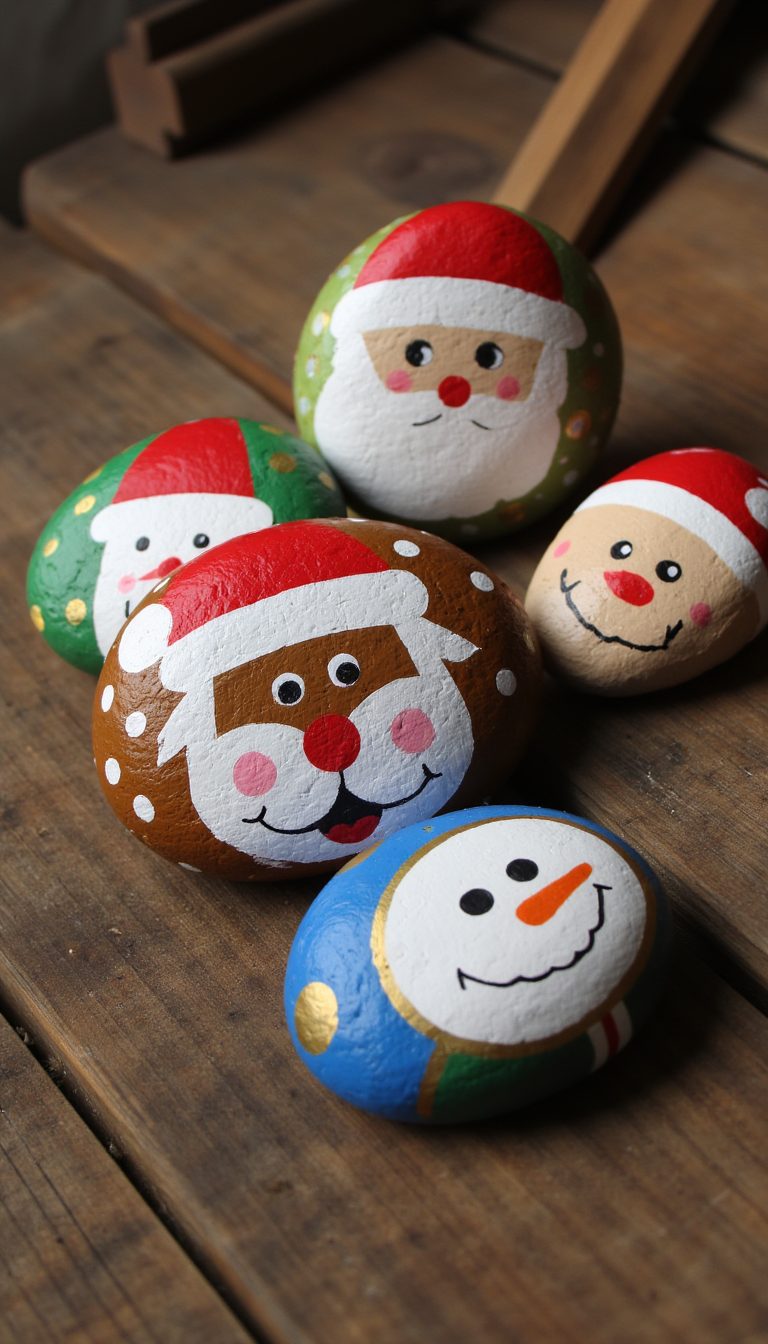 26. Christmas Rock Painting