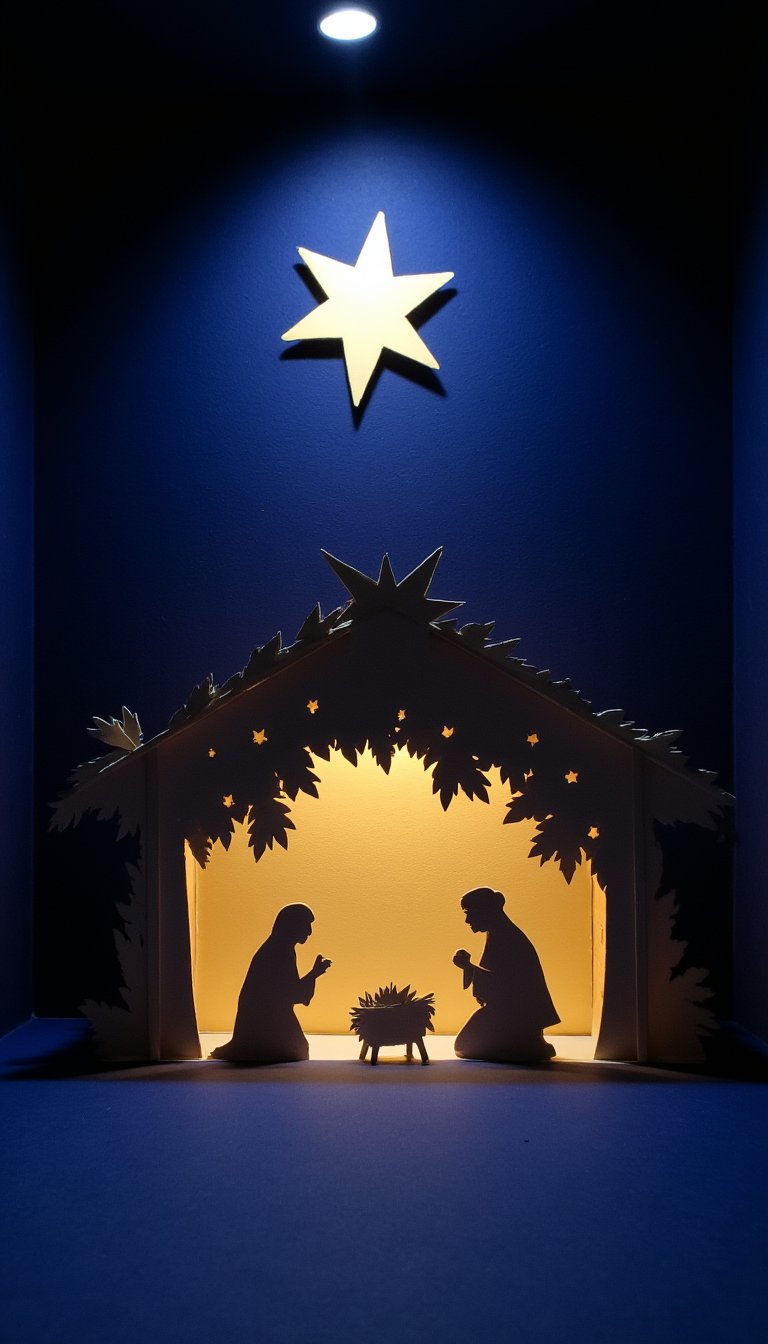 16. A "Silent Night" Shadow Box