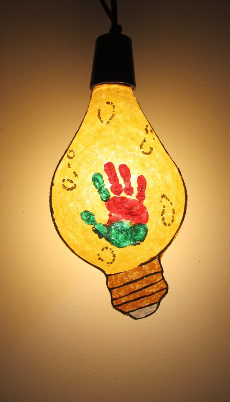 10. Fingerprint Light Bulb Ornaments
