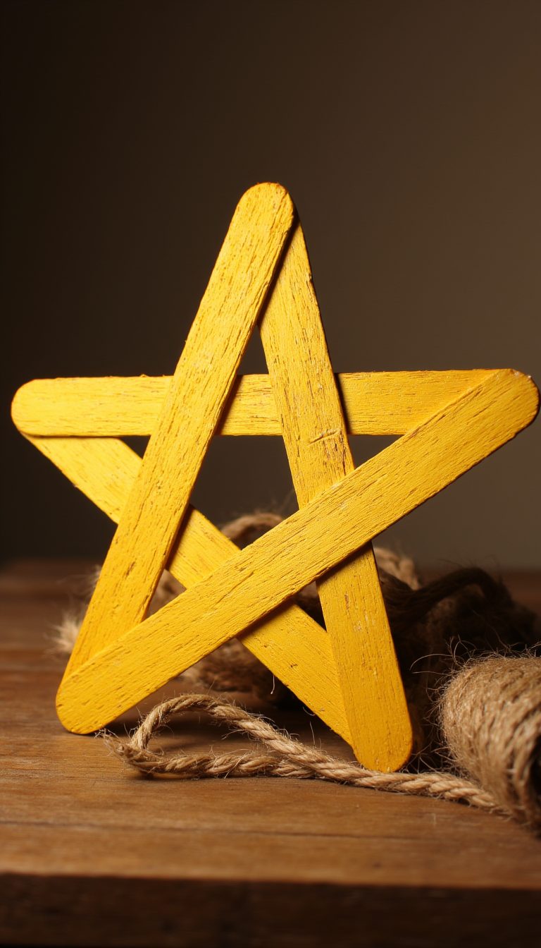 5. Popsicle Stick Star of Bethlehem