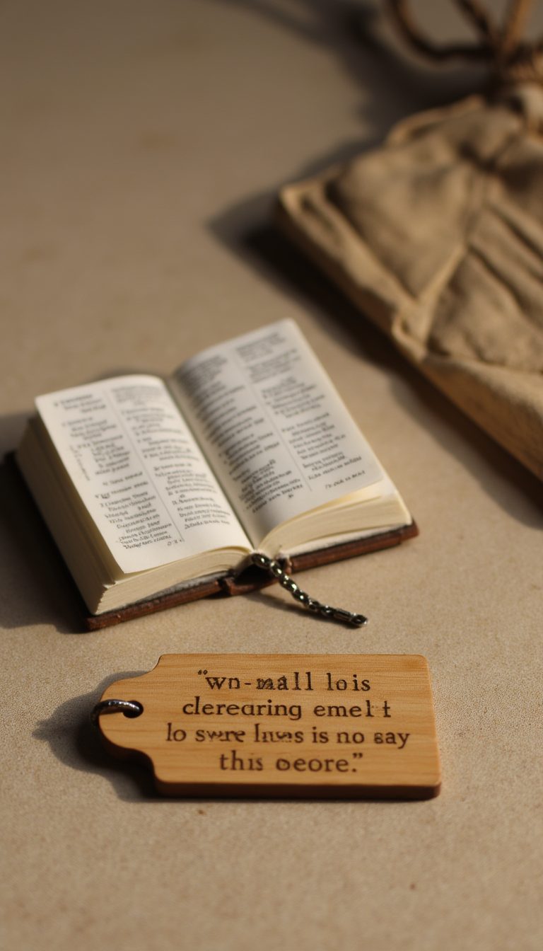 17. A Miniature Bible or Scripture Tag