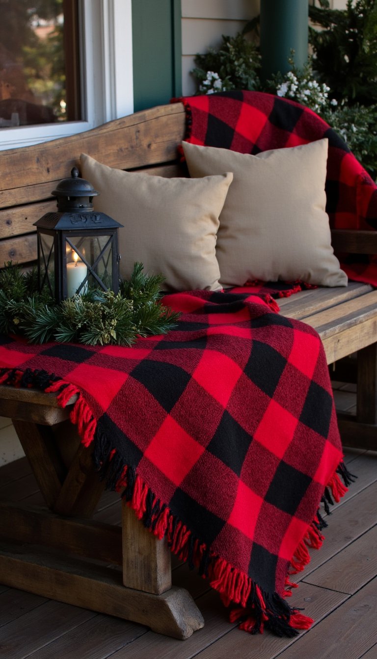 2. Buffalo Check Bench Scene