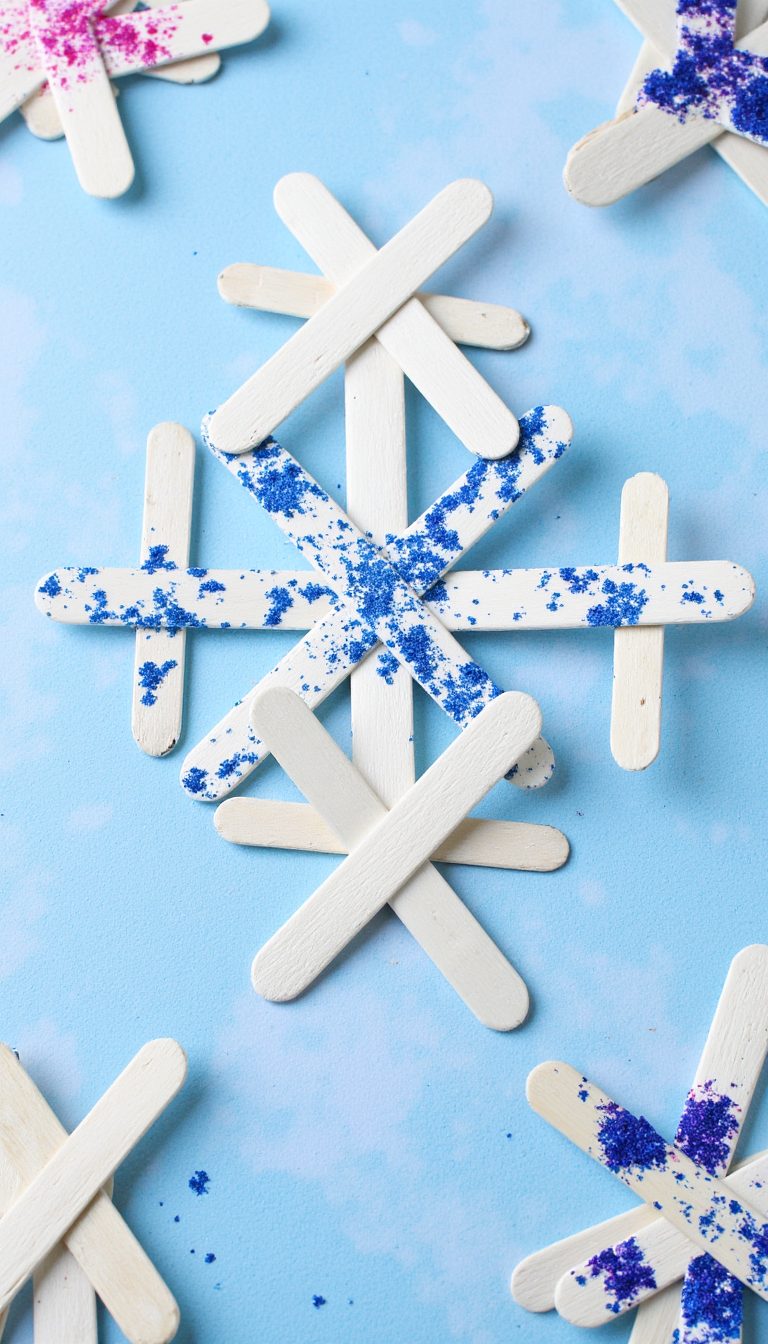 2. Popsicle Stick Snowflakes