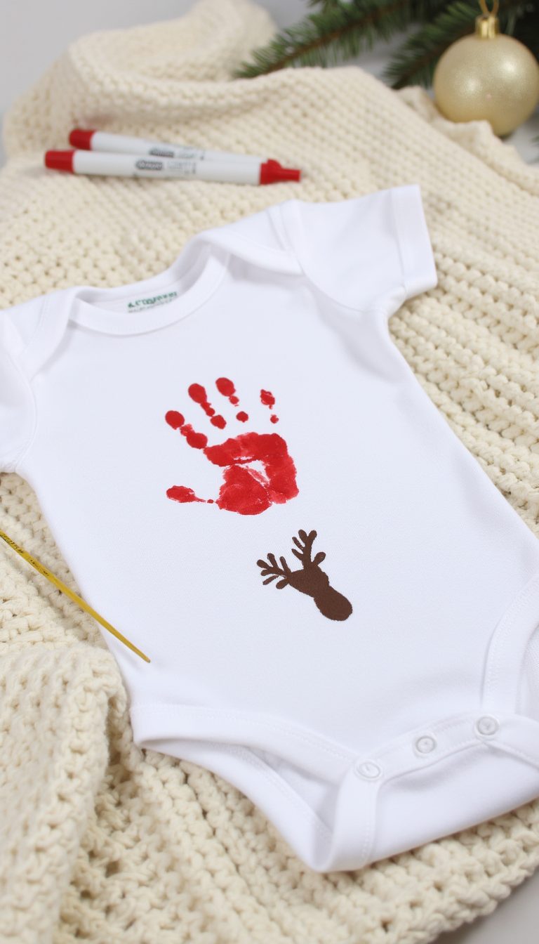 14. "Baby's First Christmas" Onesie Decorating