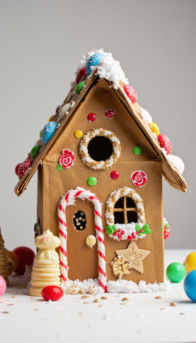 18. Paper Bag Gingerbread House