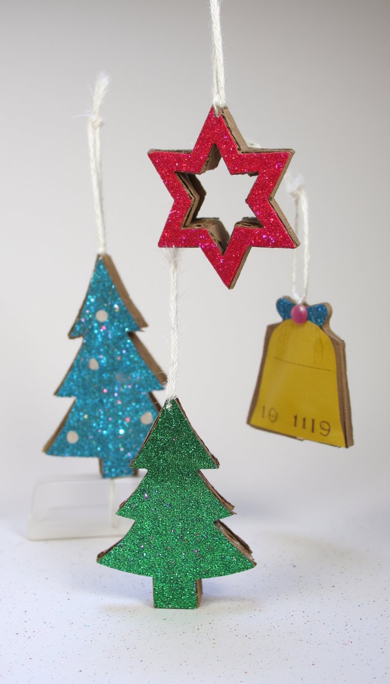 17. Glittery Cardboard Shapes